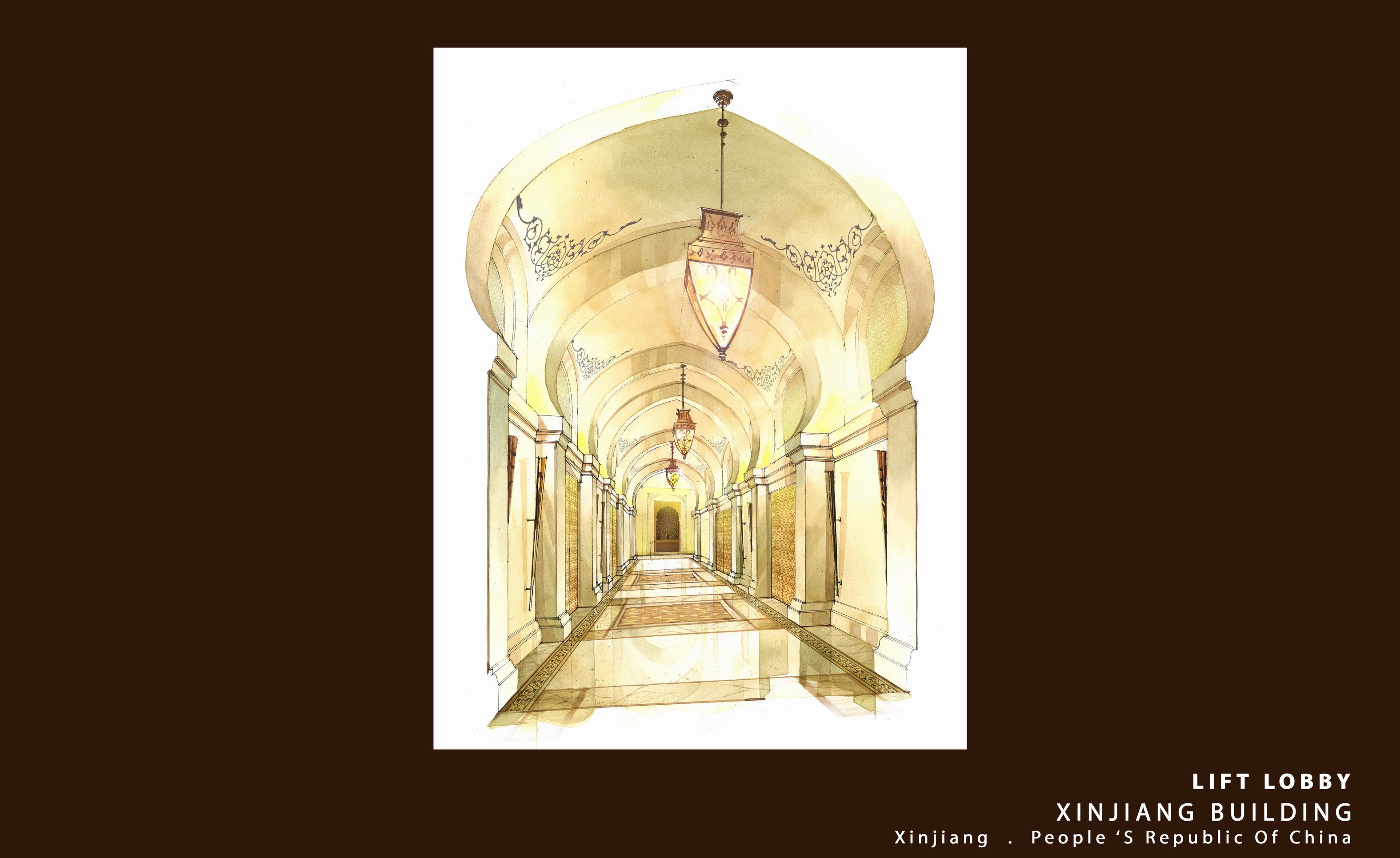 北京新疆大厦设计方案（手绘版）-3