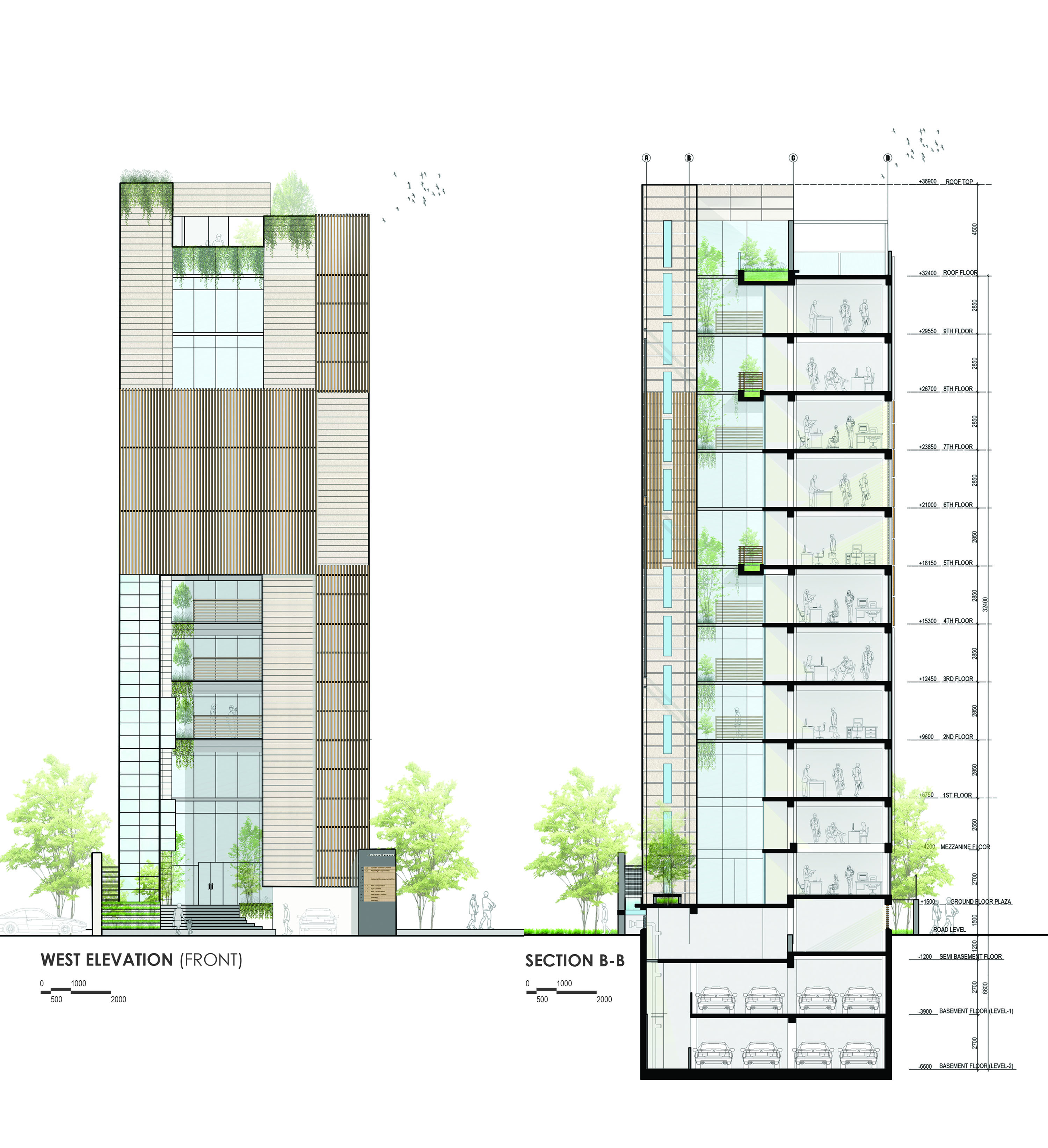 绿意盎然的都市森林办公楼-49