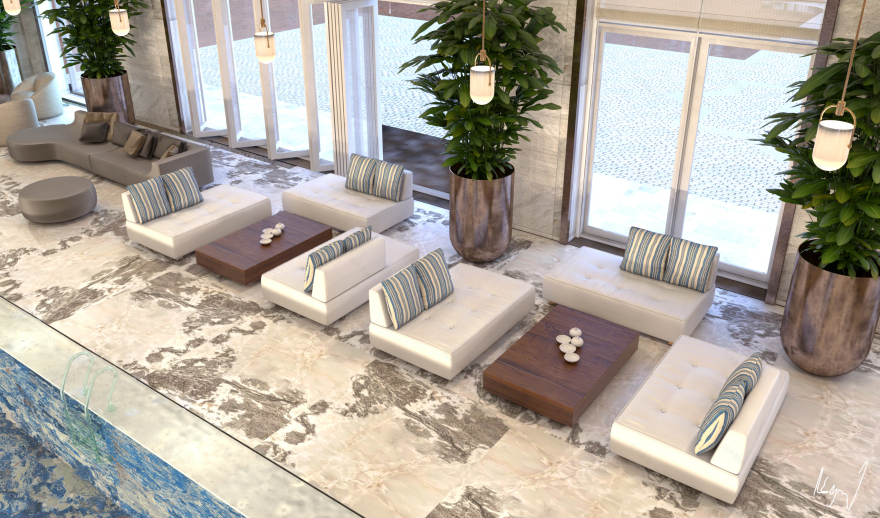 卡塔尔多哈私人游泳池设计丨SAMIHA DHIFAOUI-15