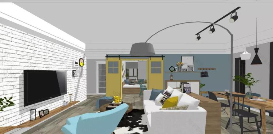 欢乐佳园装饰|| 蓝墙黛瓦,暖意生活北欧风-37