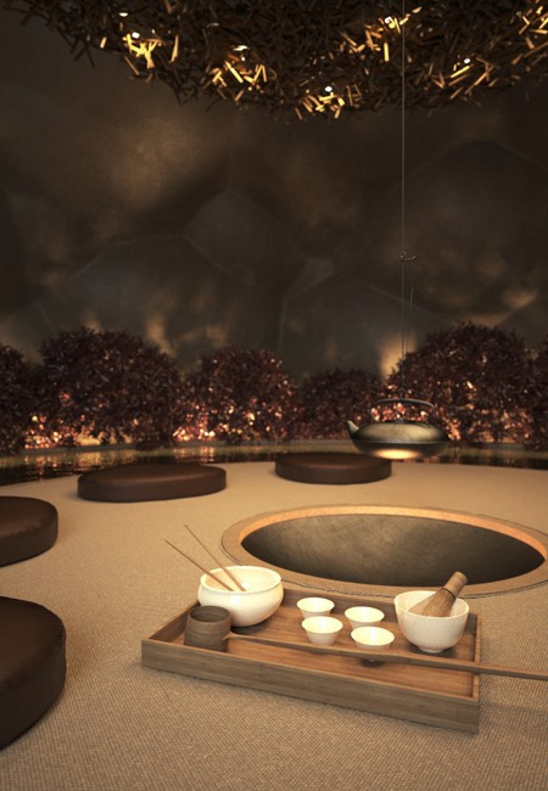 Sergey Makhno丨茶园(Tea Garden)概念餐厅设计-12