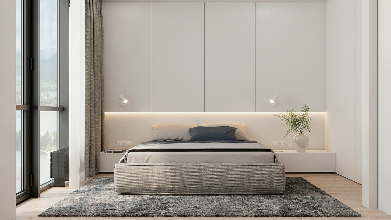 极简风遇上精致白，优雅舒适现代别墅设计-13