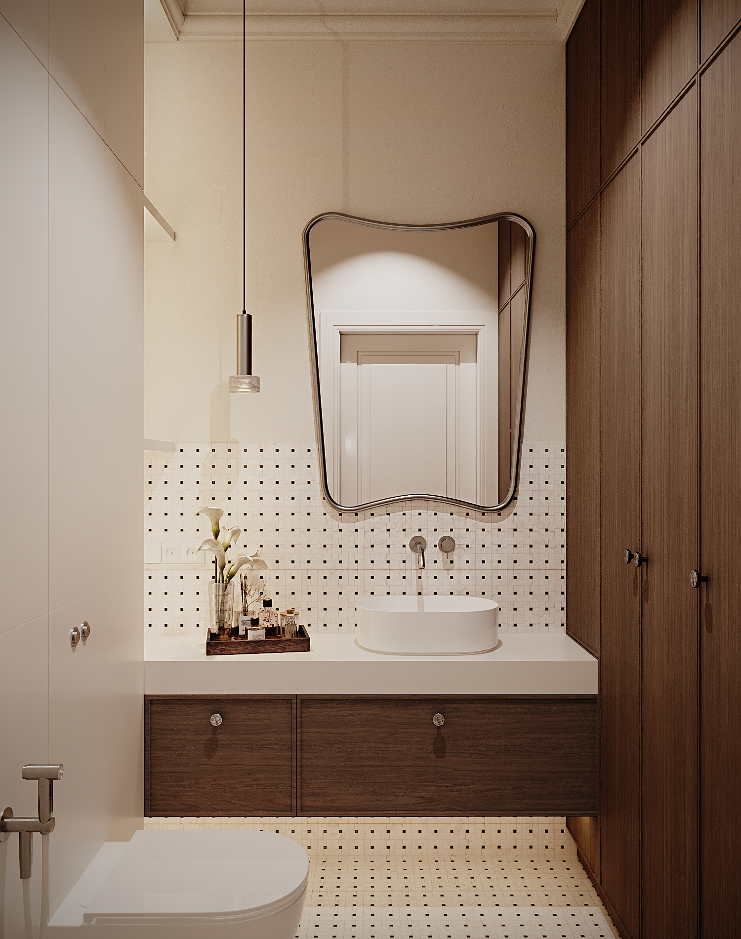 Modern Classic Apartment Interior with Blue Accents-9