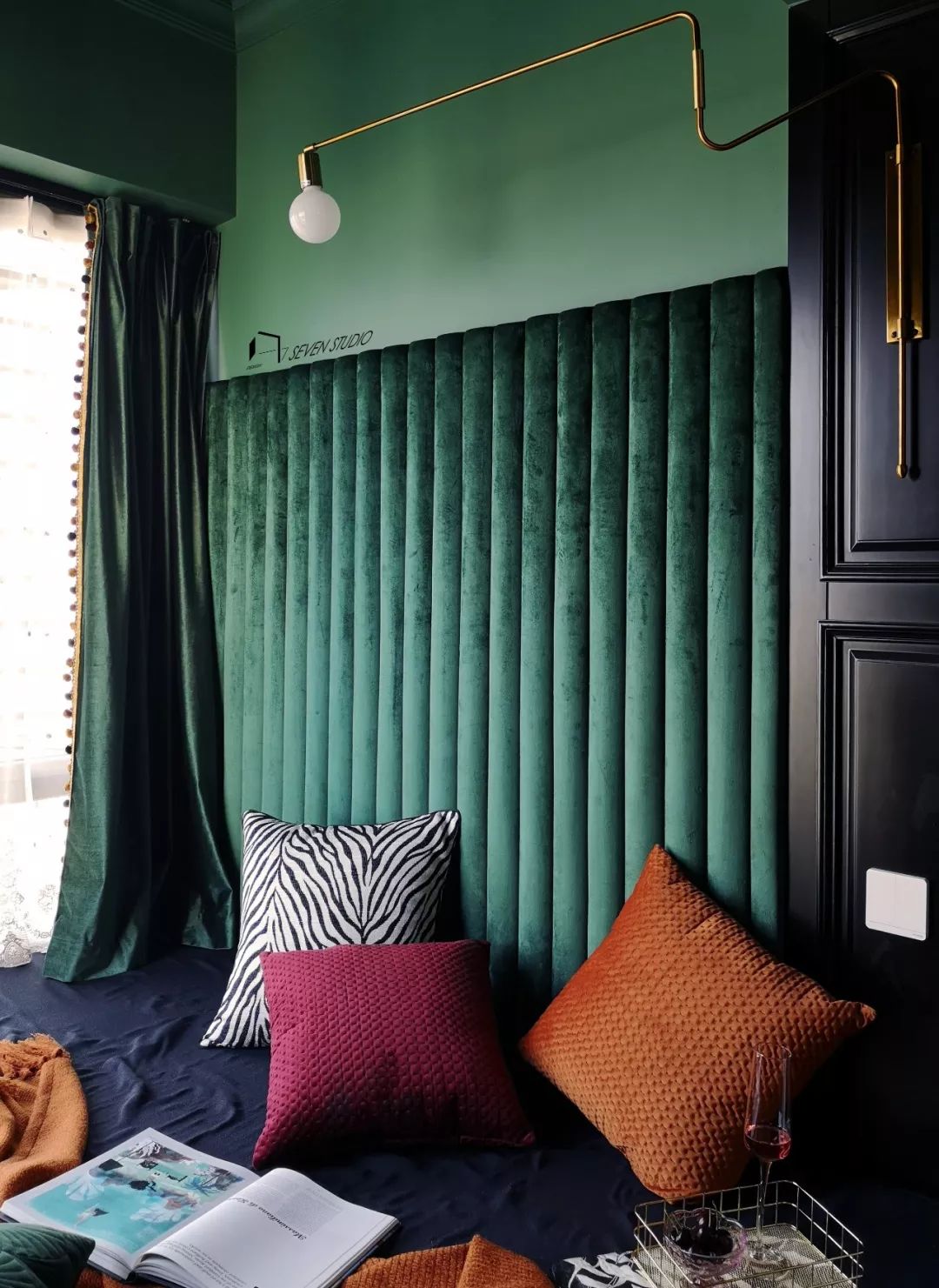 美式轻奢婚房，T 形推拉门点亮空间互动-59