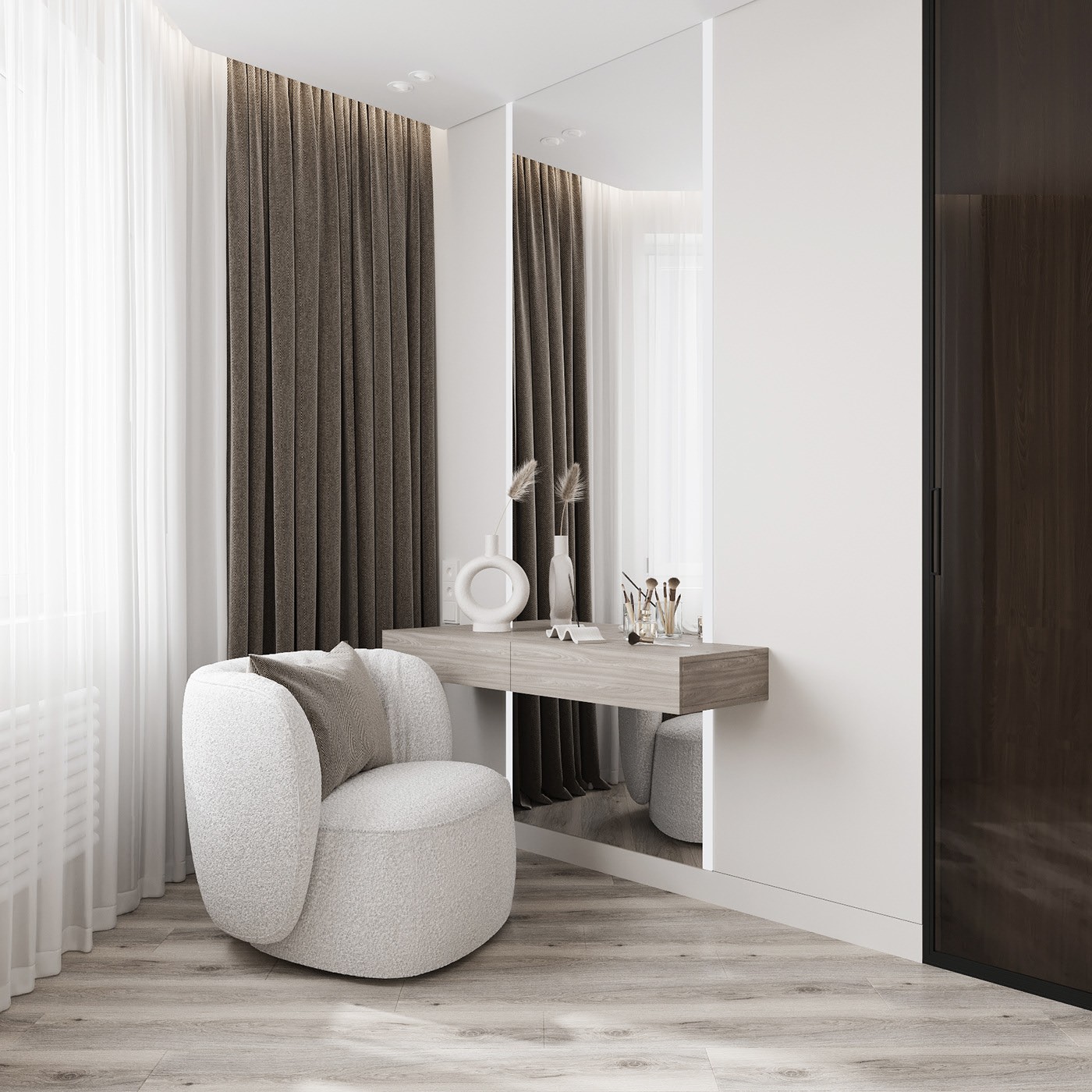 101㎡高级黑色系住宅设计-9