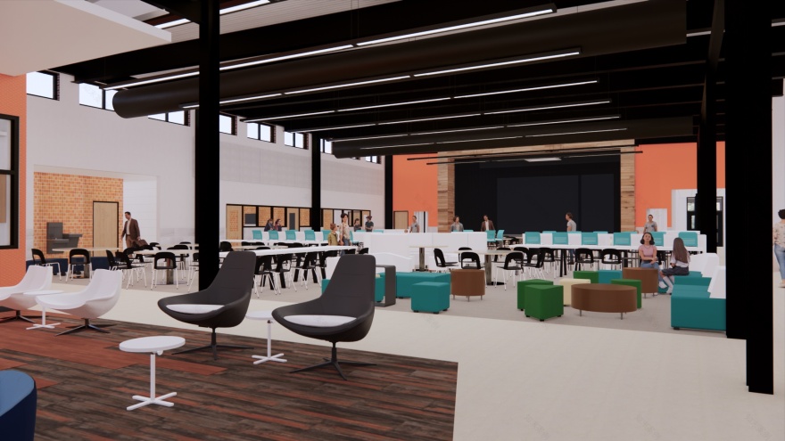 韦斯特伍德初中重建项目(注:Replacement在这里结合语境推测可能是指学校重建、替换等相关项目,如果有更准确的背景信息,可能翻译会更精准) 丨Pfluger Architects,Fitzpatrick-15