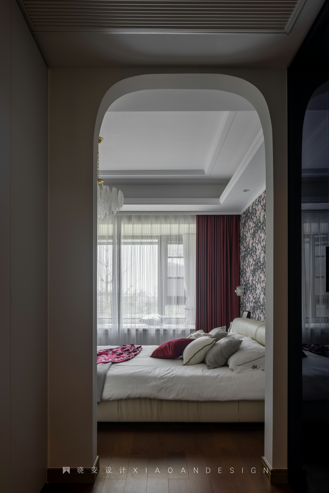 复古蓝红拼接法式美居丨晓安设计-68