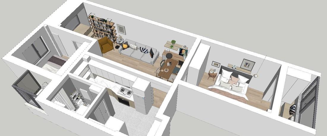 厨房卫生间空间重组，打造宽敞北欧风家居-12