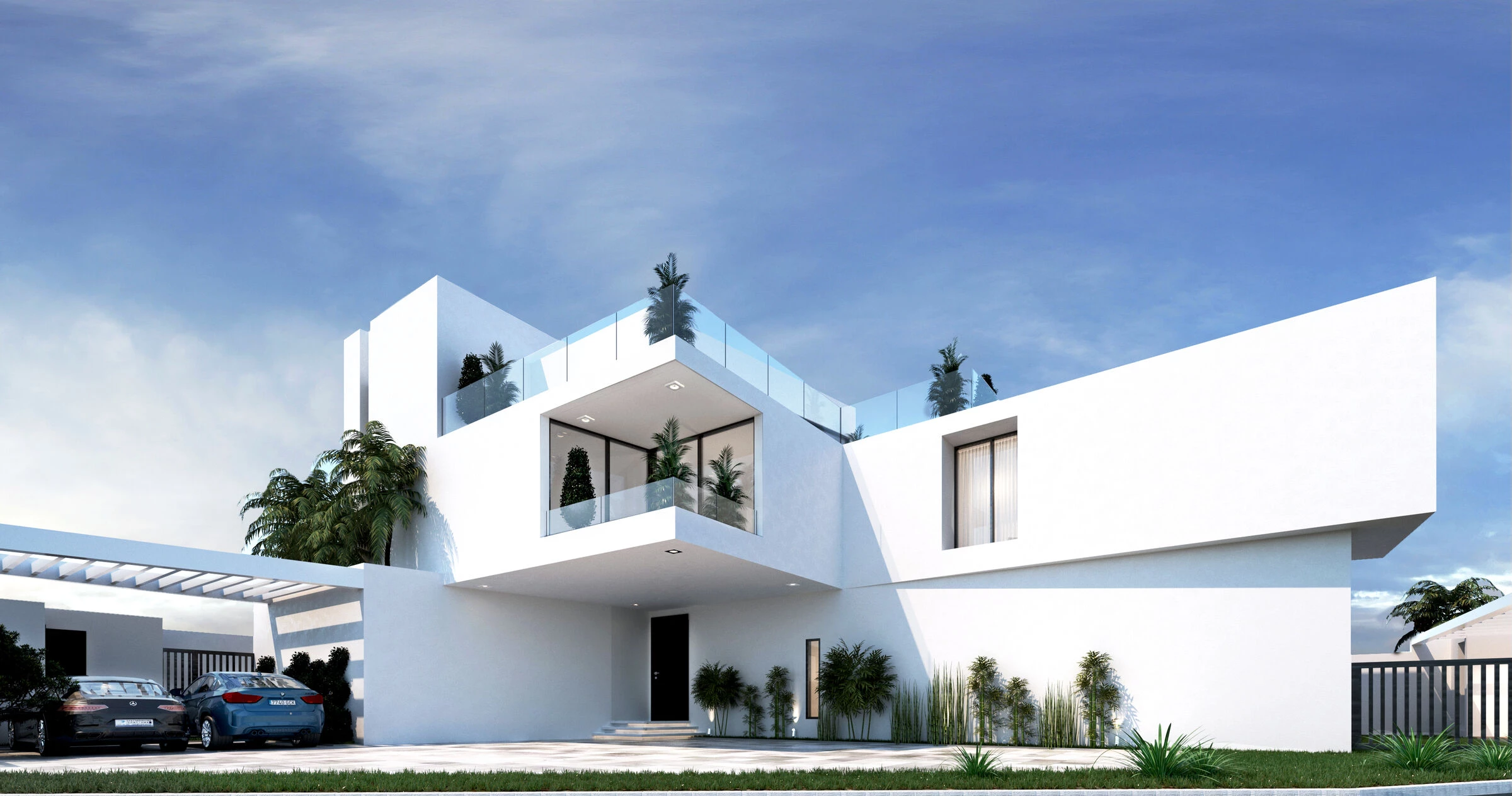 尼日利亚拉各斯私人住宅 | 双庭院融入热带现代设计-9