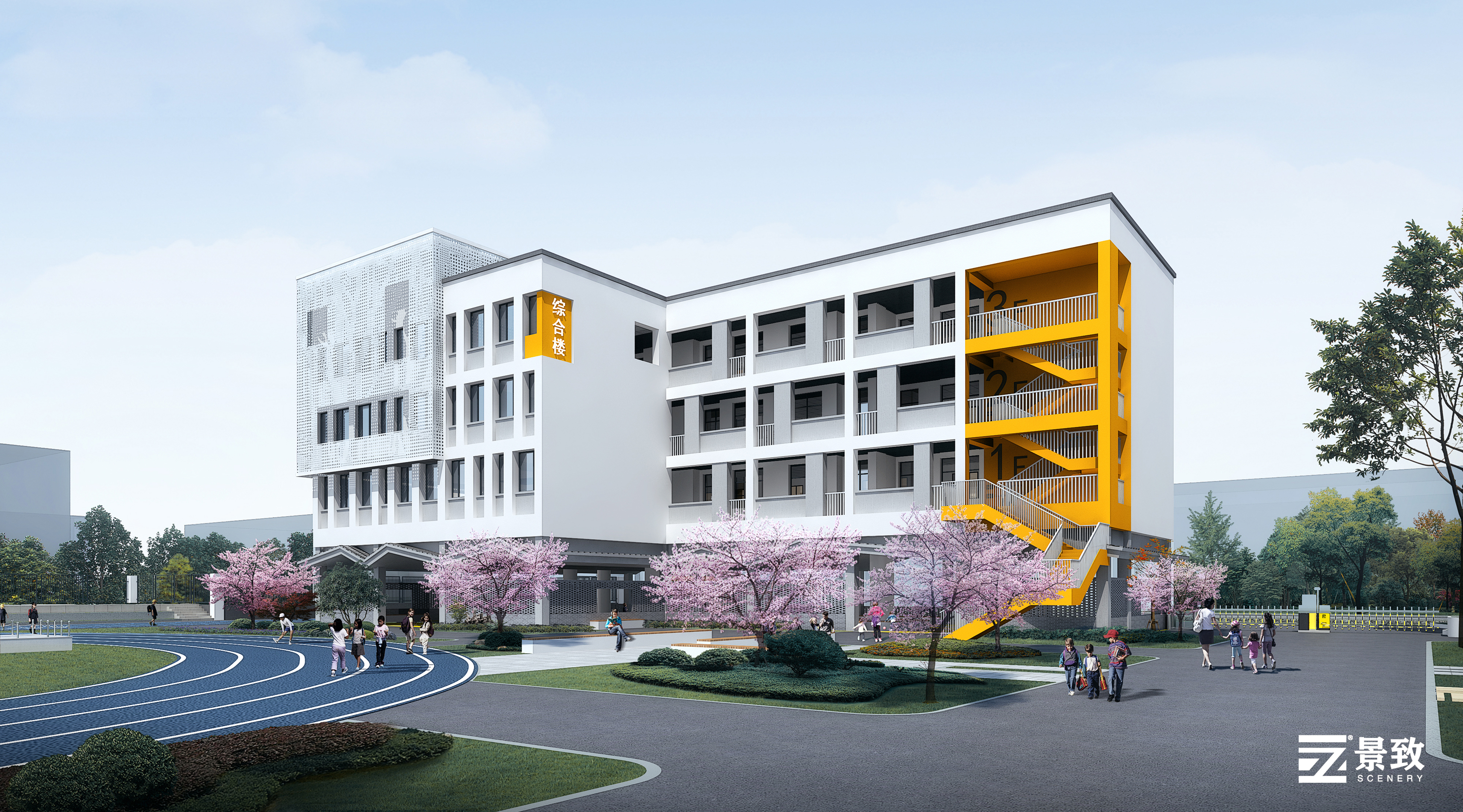 幼儿园中小学效果图-7