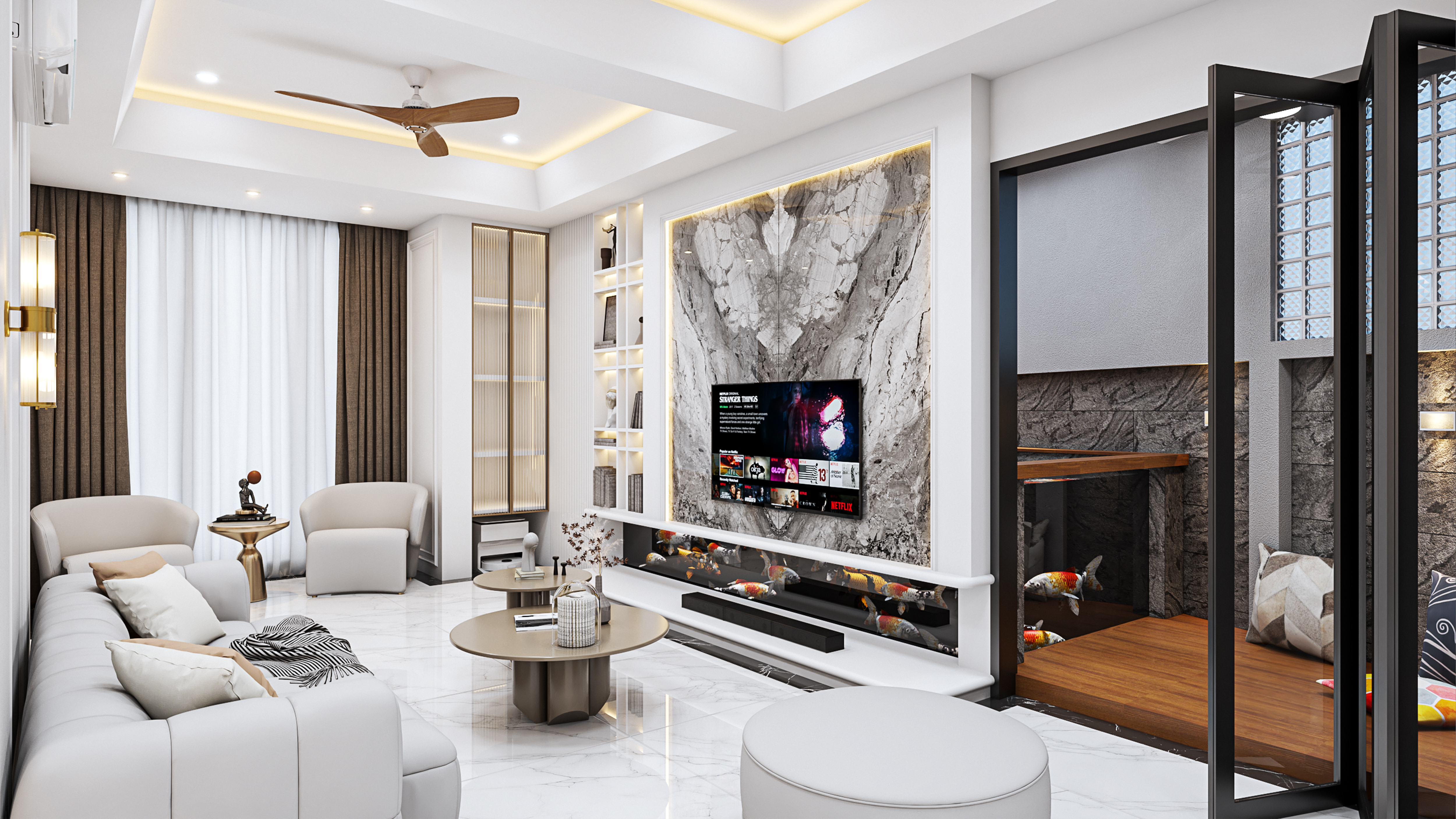 豪华经典客厅丨印度丨Istyle Interior Architecture-3