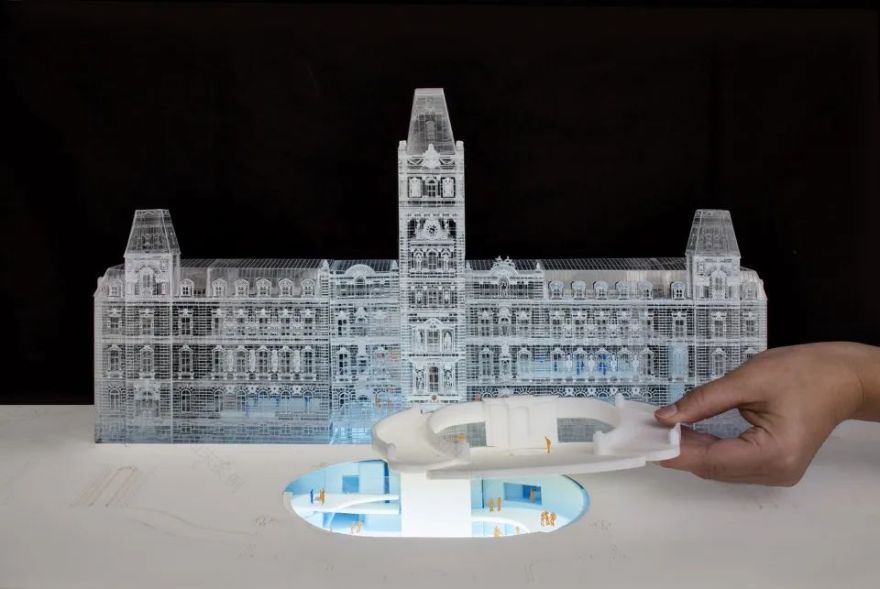 魁北克国民议会新馆 | 地下螺旋坡道展现民主精神-16