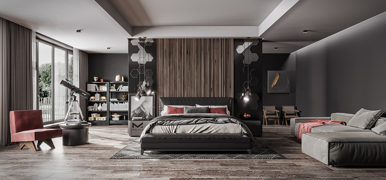 黑暗中的火焰·现代风格别墅设计丨绘感设计-4