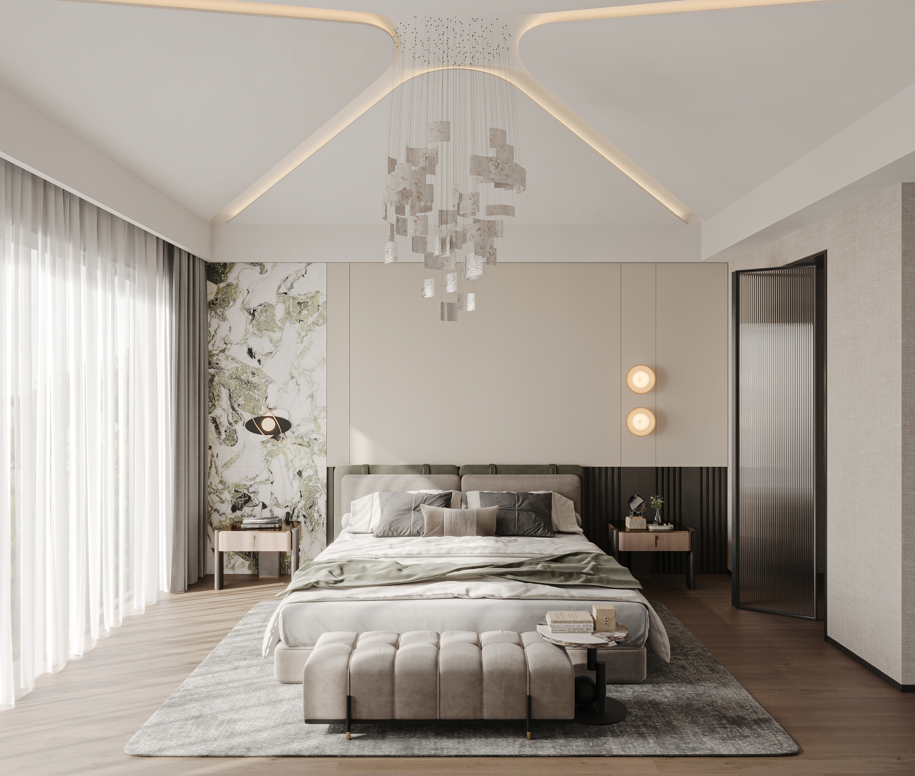 奶油轻奢效果图制作-16