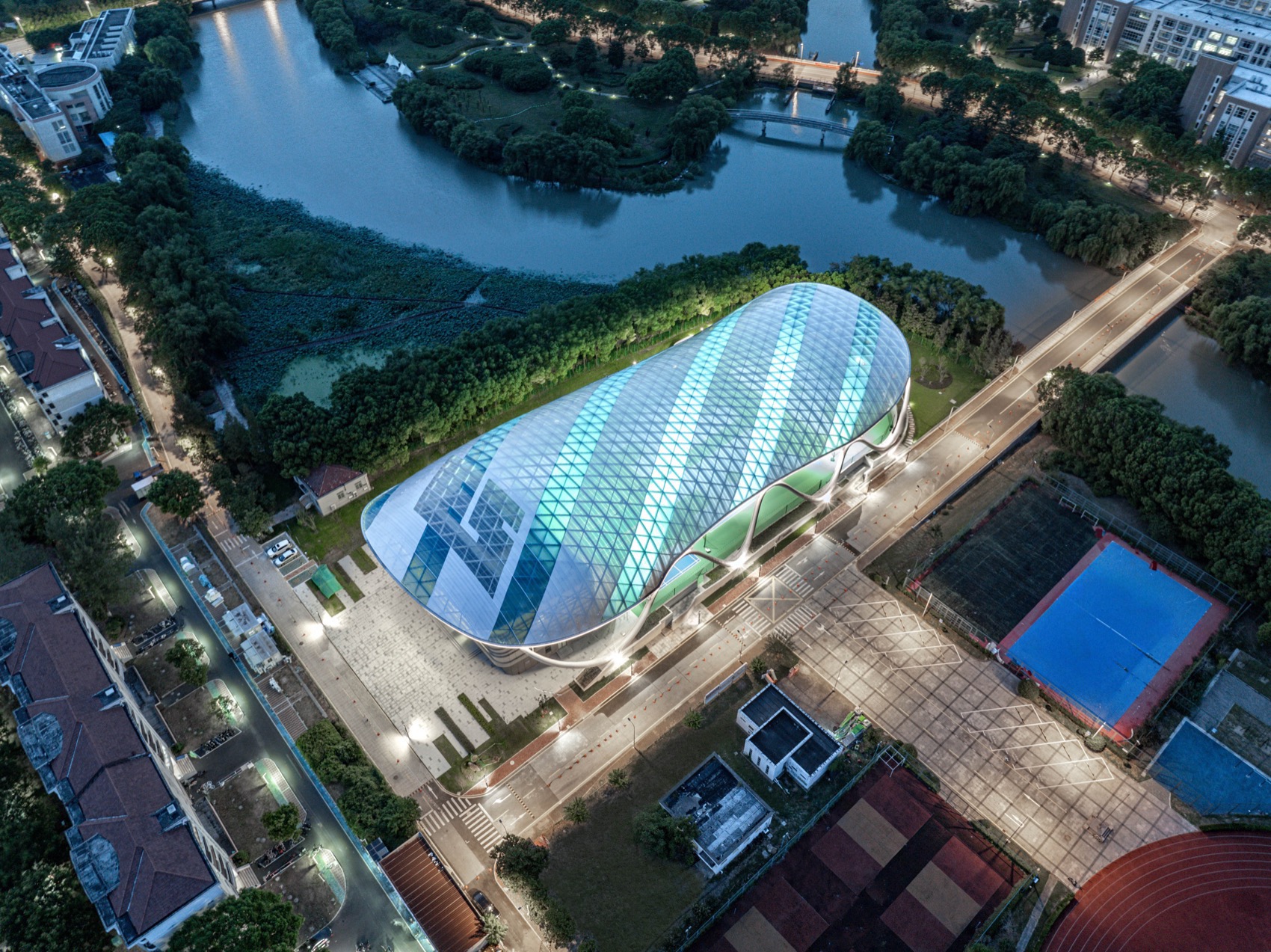 上海工程技术大学风雨操场丨中国上海丨同济大学建筑设计研究院-15