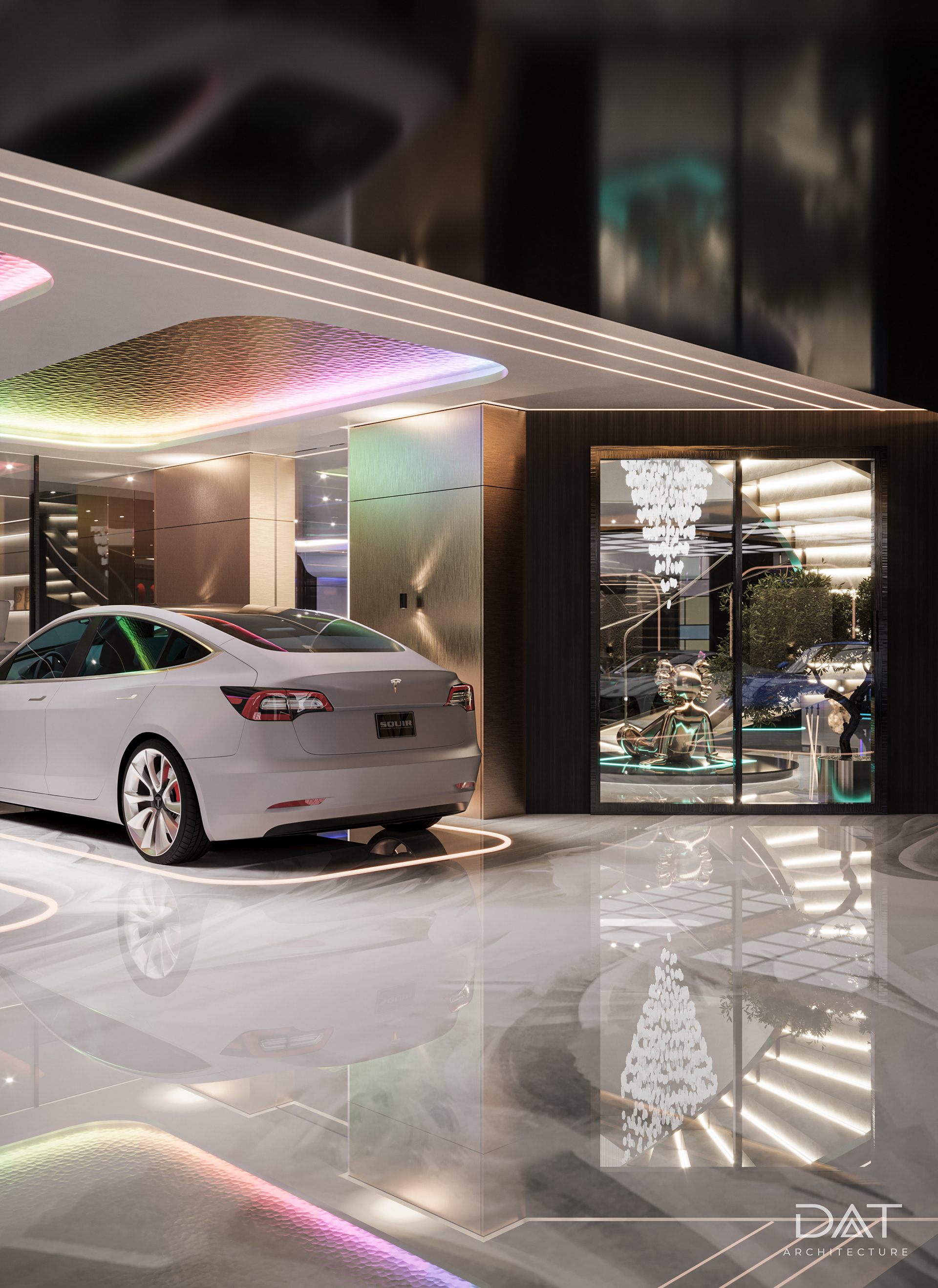 Luxury Colorful Garage 地下停车场-24