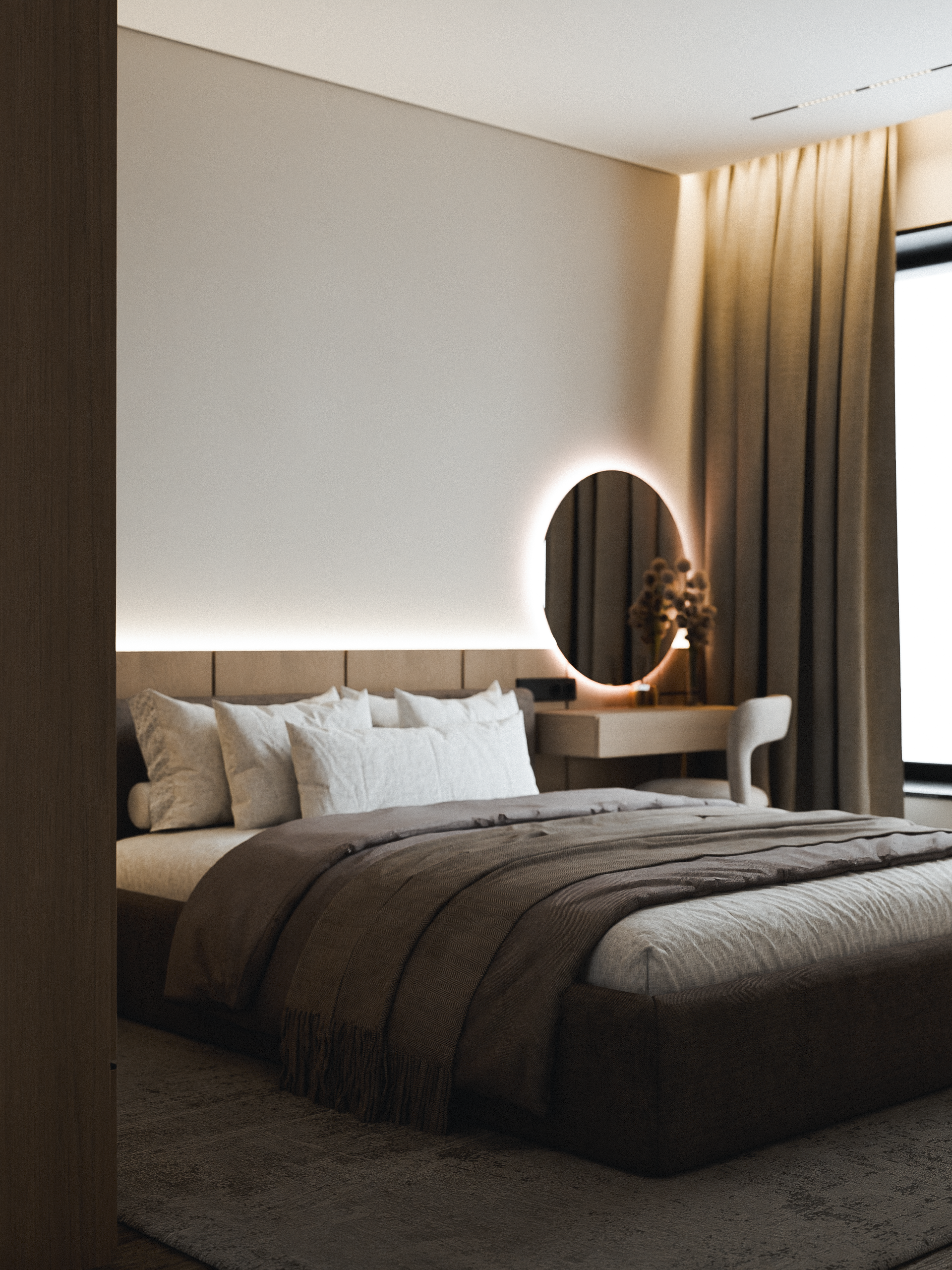 ЖК НОБЕЛЬ 厨房,客厅及卧室设计项目丨Овечкин Сергей-18