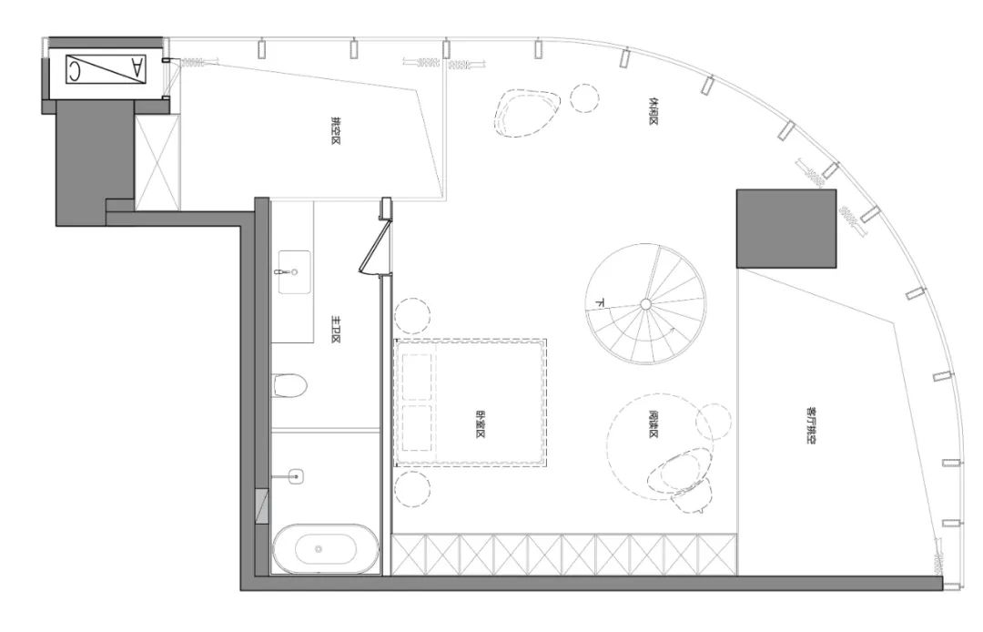 120m²暗黑系公寓，冷硬质感还原深邃本真！-46