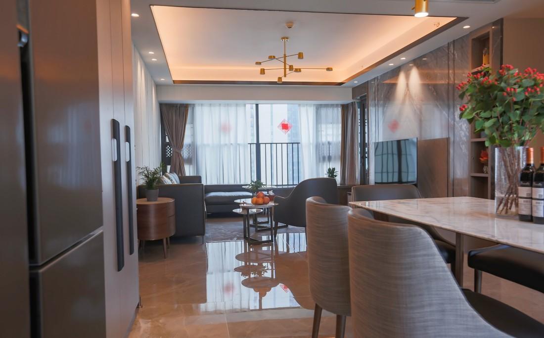 轻奢三居，心花上的舒适生活-9