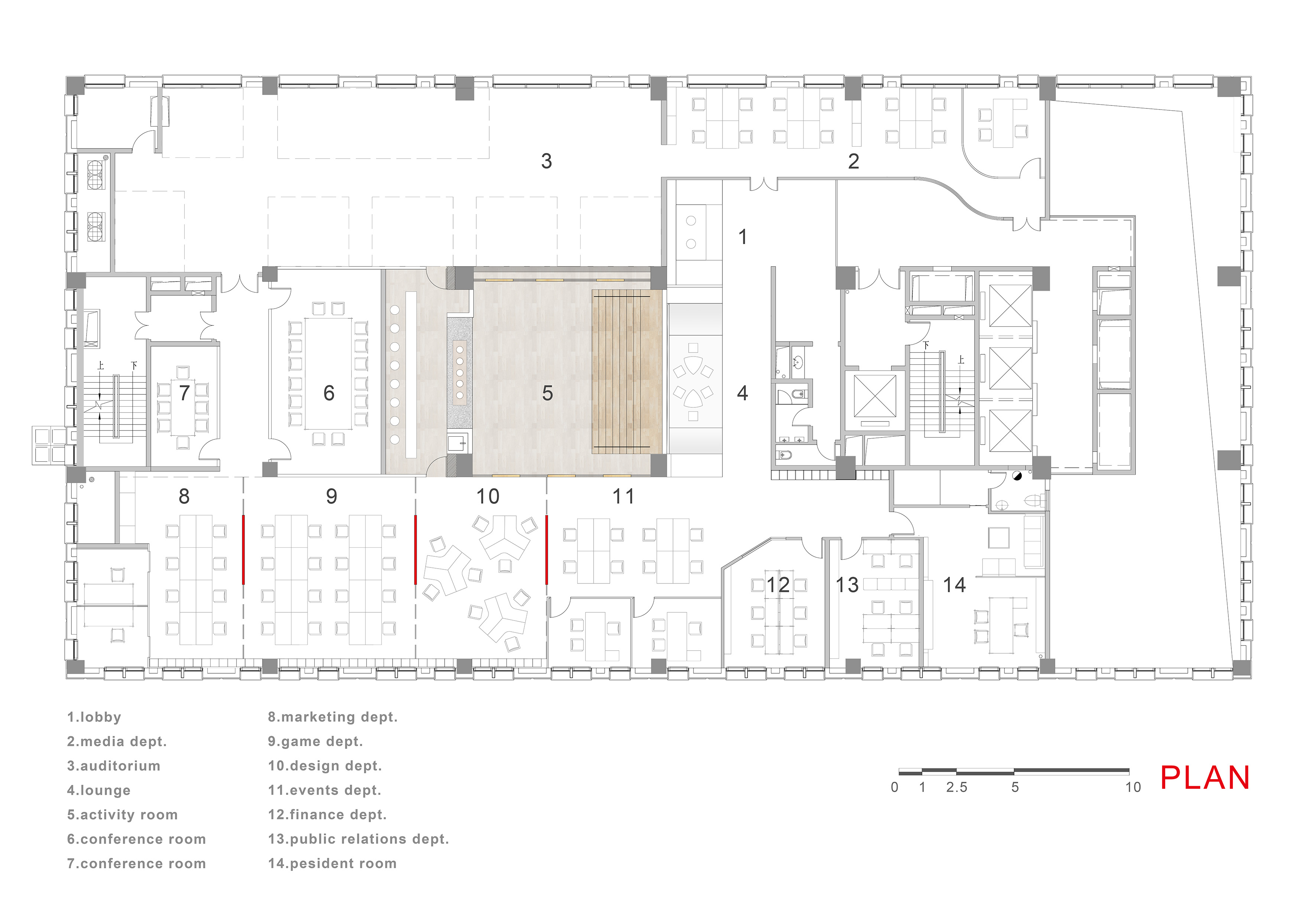 郦文曦建筑事务所打造的游戏公司办公室空间设计-66