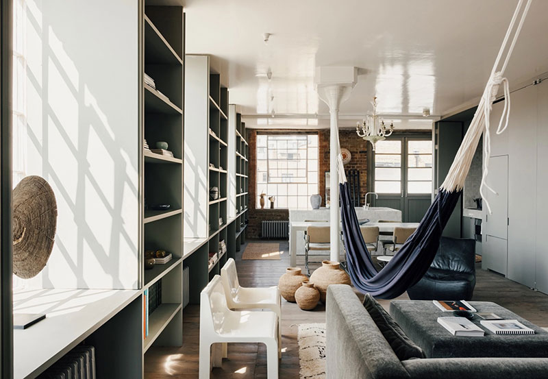 伦敦百年仓库改造的时尚吊床公寓-15