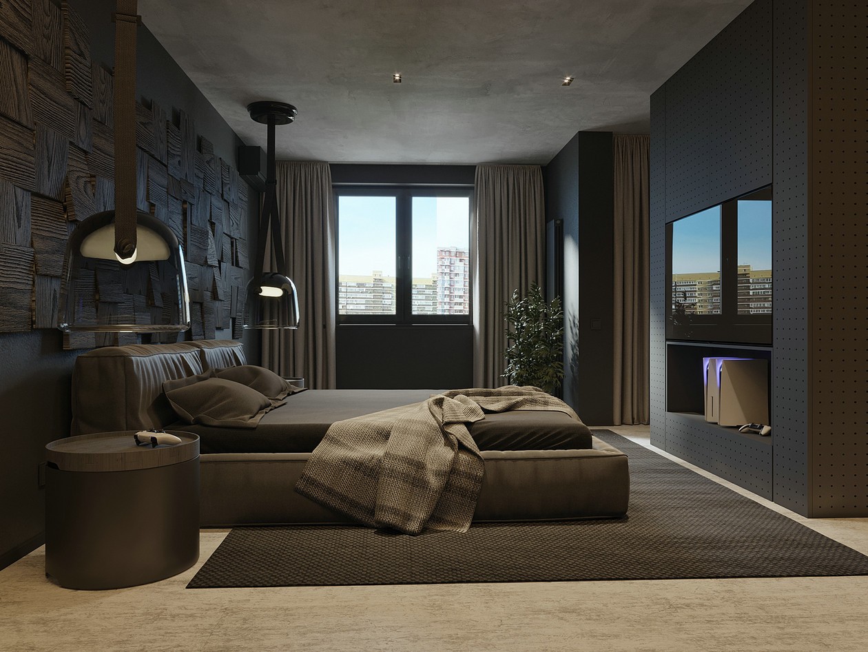 高级灰+高级黑空间设计 塑造空间立体感-12