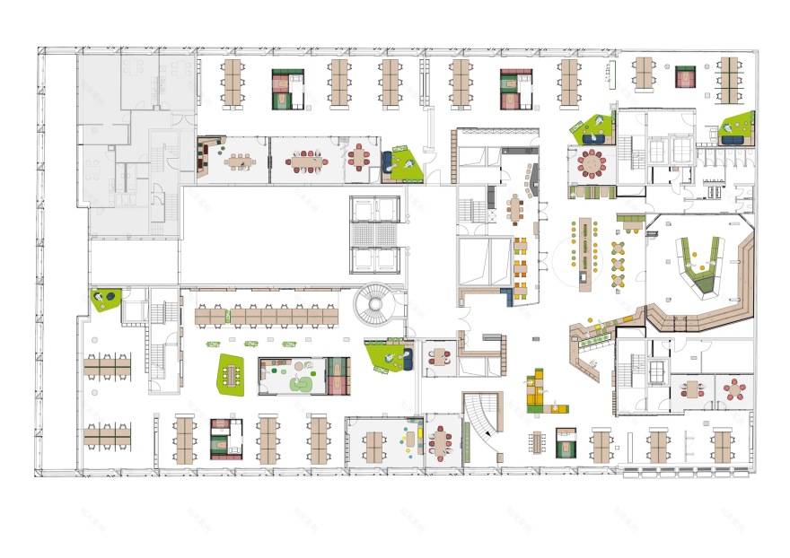 柏林中心,旧健身房变身高效办公新天地-1