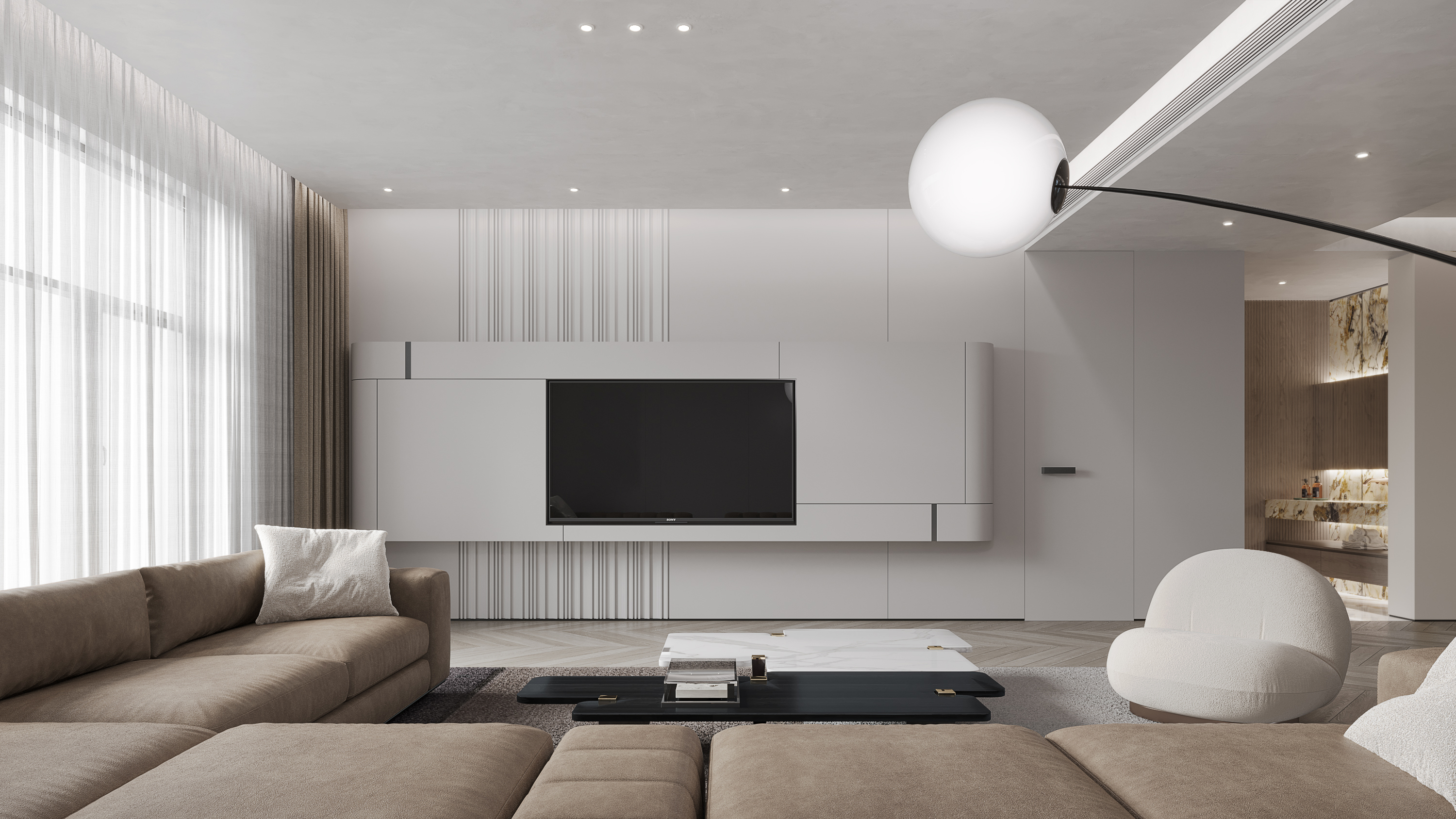 家装大平层奶油风-12