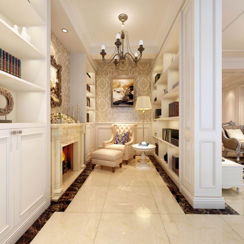 浦江华侨城120平三居室美式风格装修-7