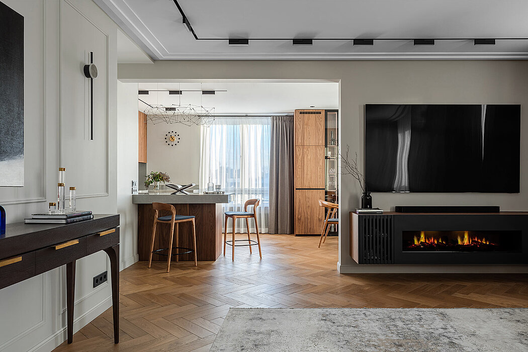 简洁公寓丨俄罗斯圣彼得堡丨Black_Wall-3