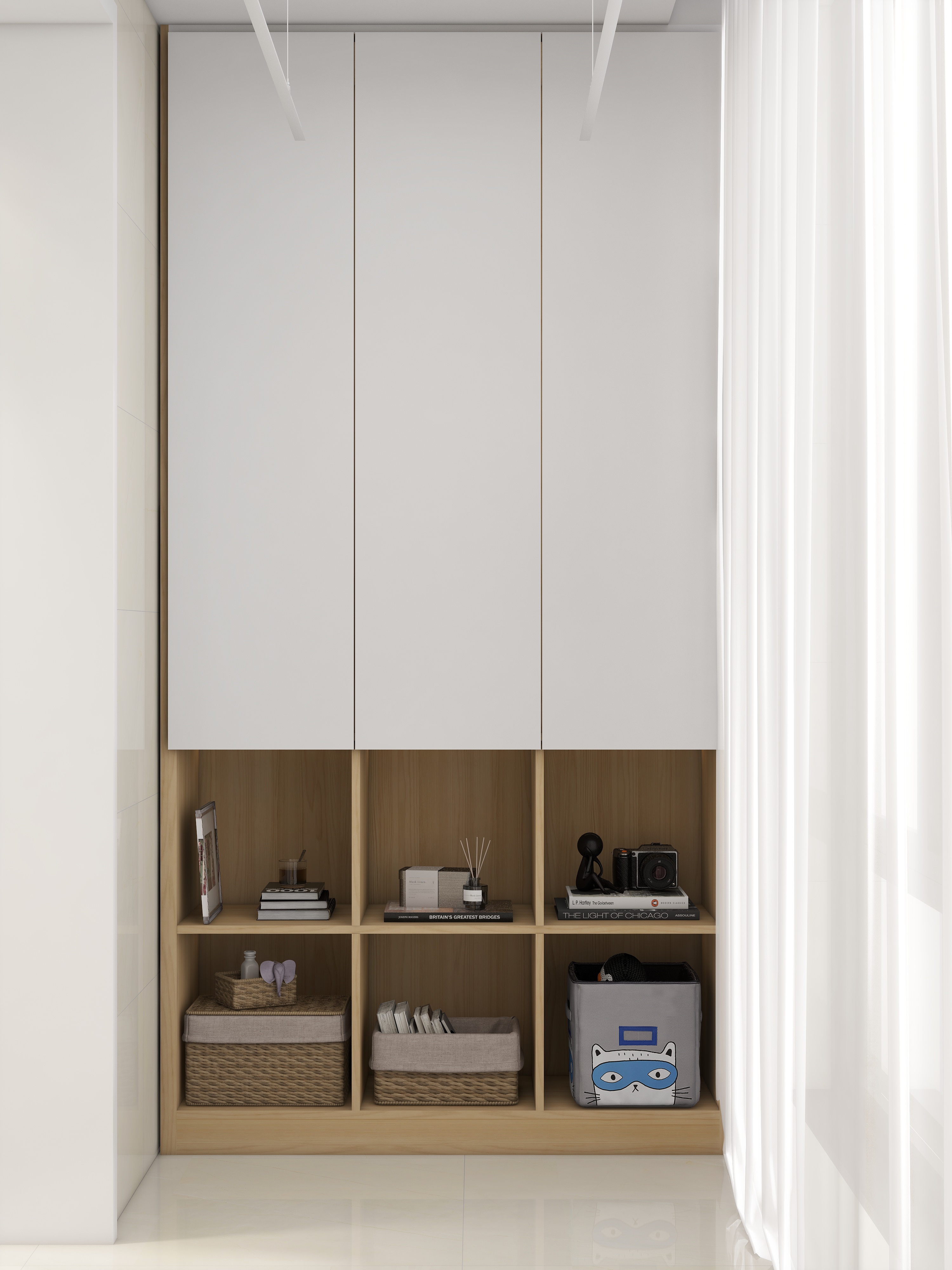 90㎡治愈系奶油风丨90空间设计-10