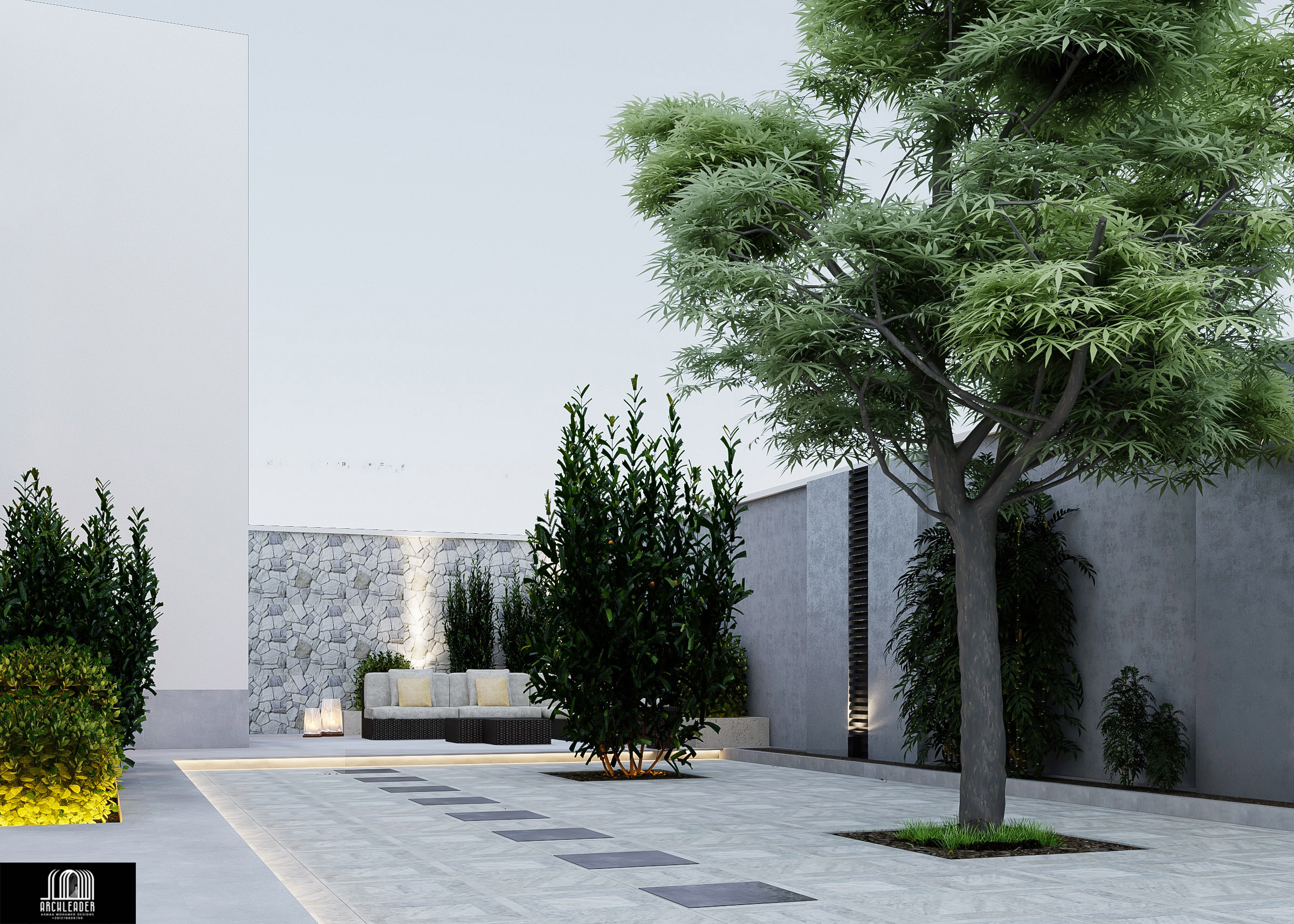 Simple Villa Landscape Design in KSA-5