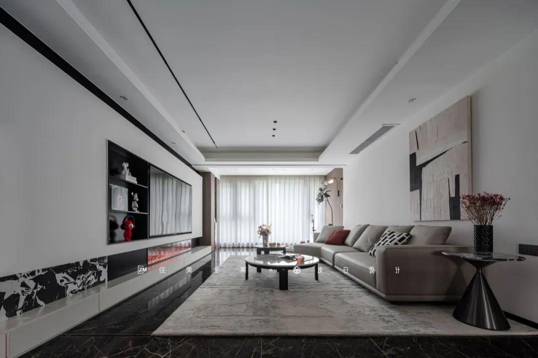 将185㎡精装房雕琢成现代意式质感居所丨住美全案&浅白设计-35