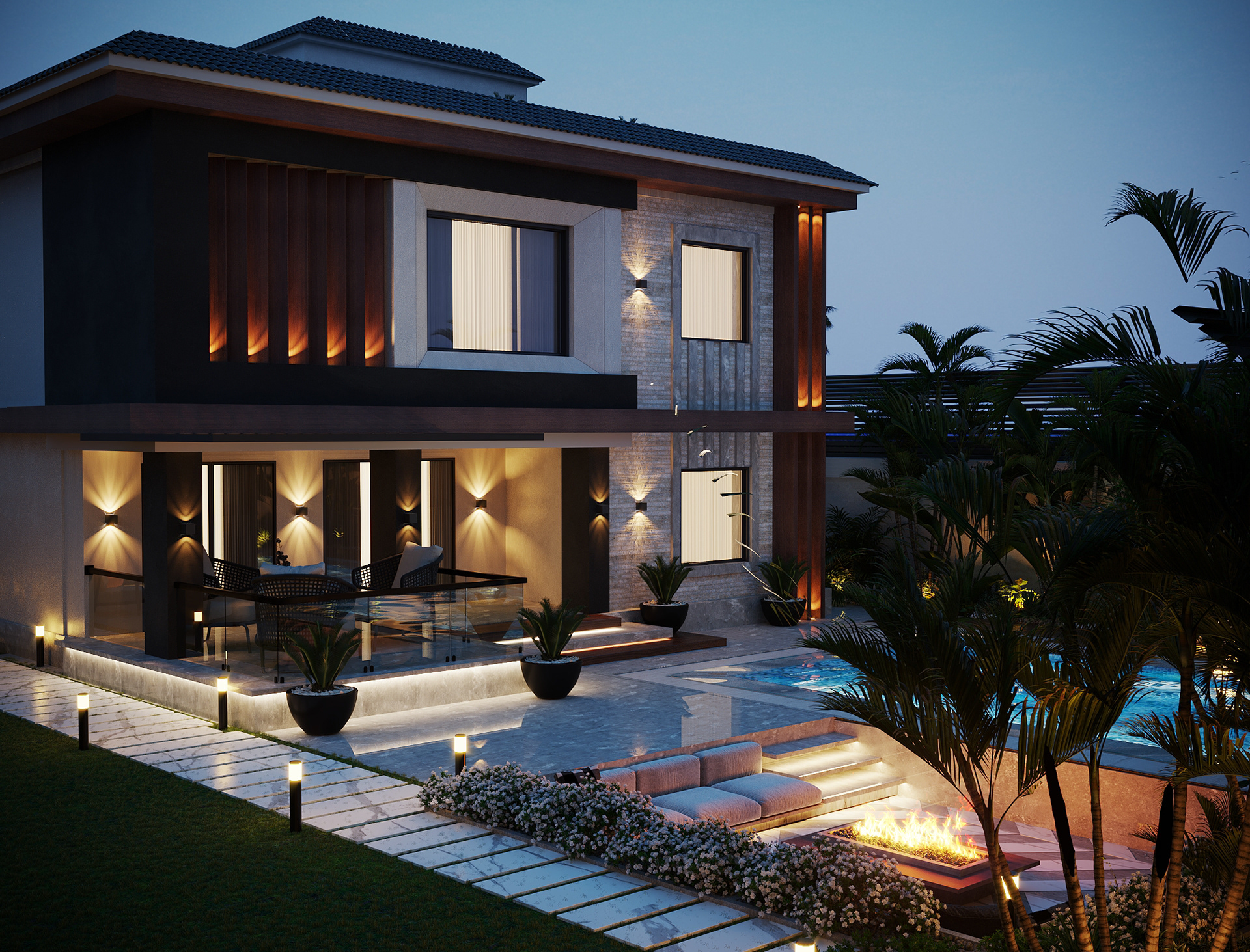 Rehab Villa 室内可视化设计丨Taj DesignSherif Helal-71