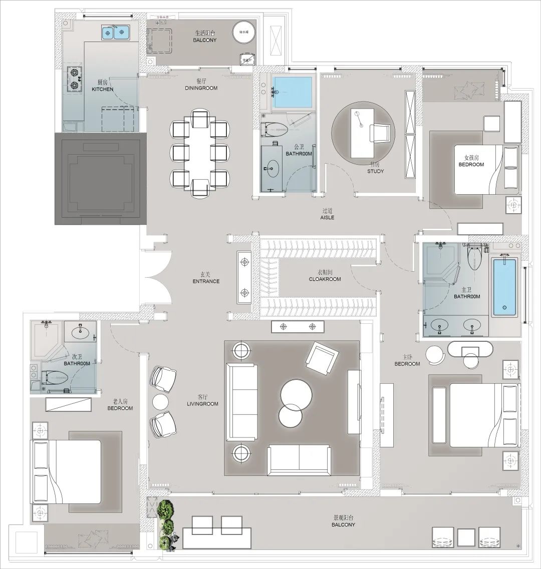 西派宸樾 190 户型丨中国重庆丨深圳市泛思特装饰工程有限公司-56