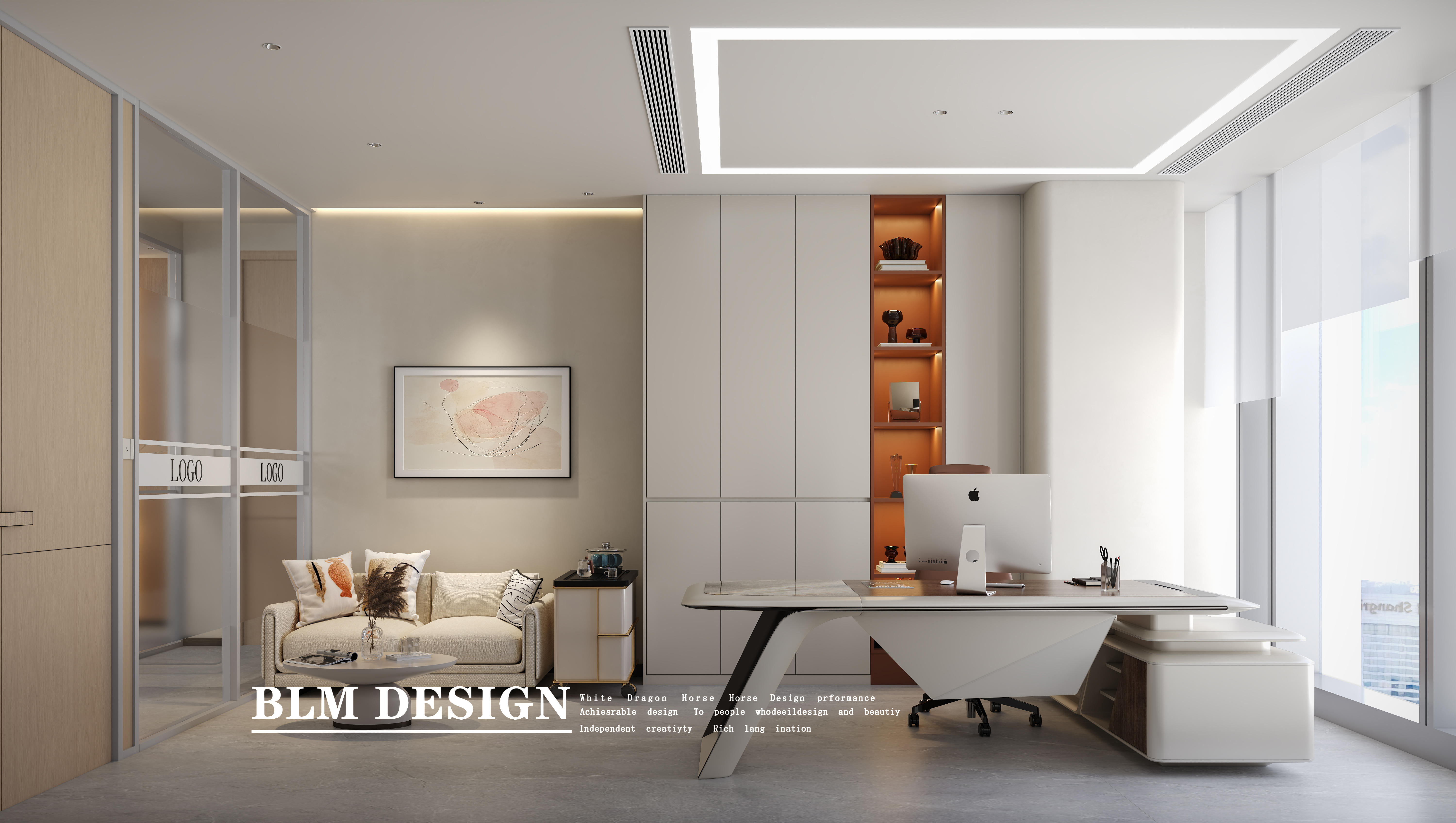 办公室丨白龙马效果图-7