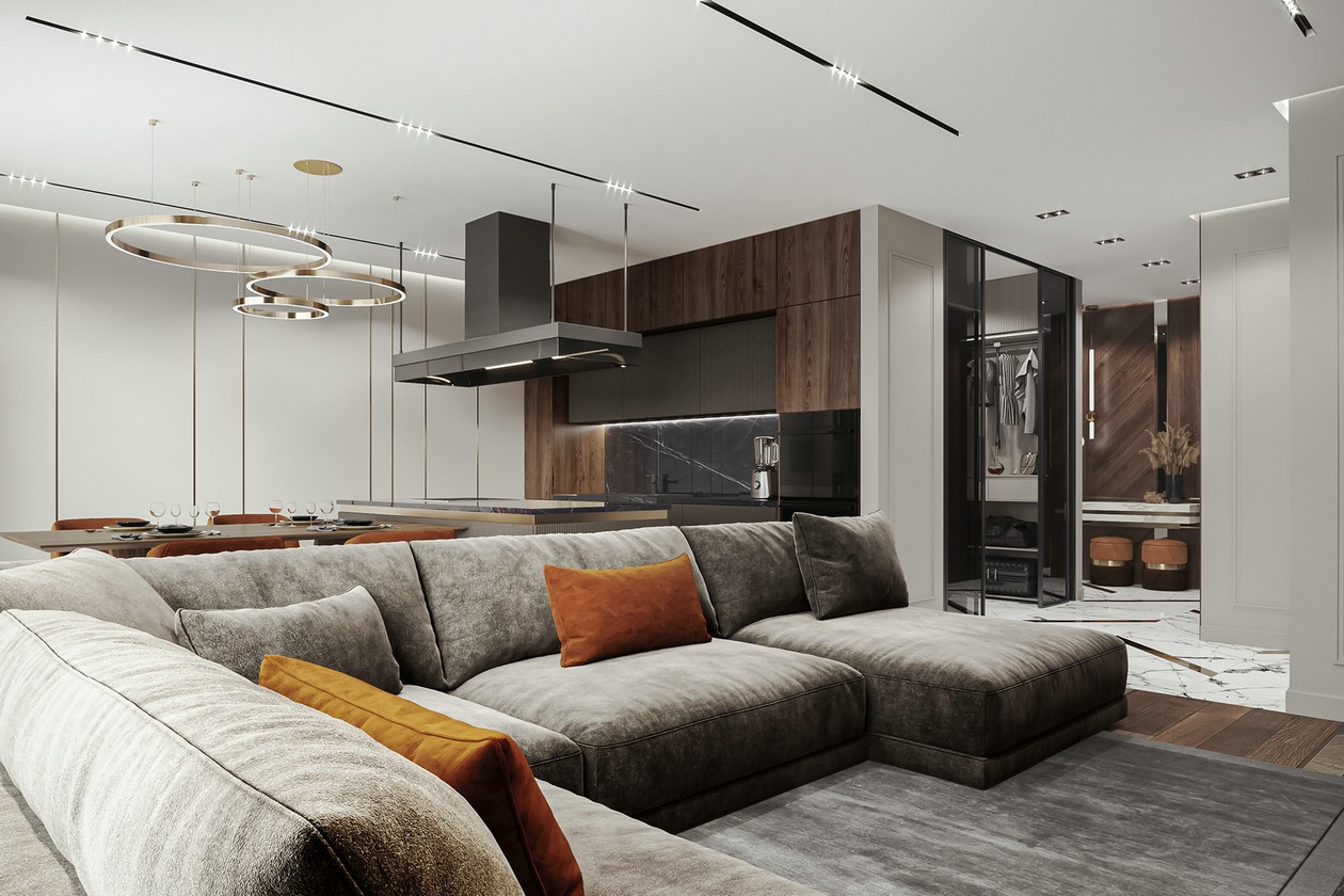 100㎡棕色系公寓 醇厚而温暖 沉稳而时尚-3