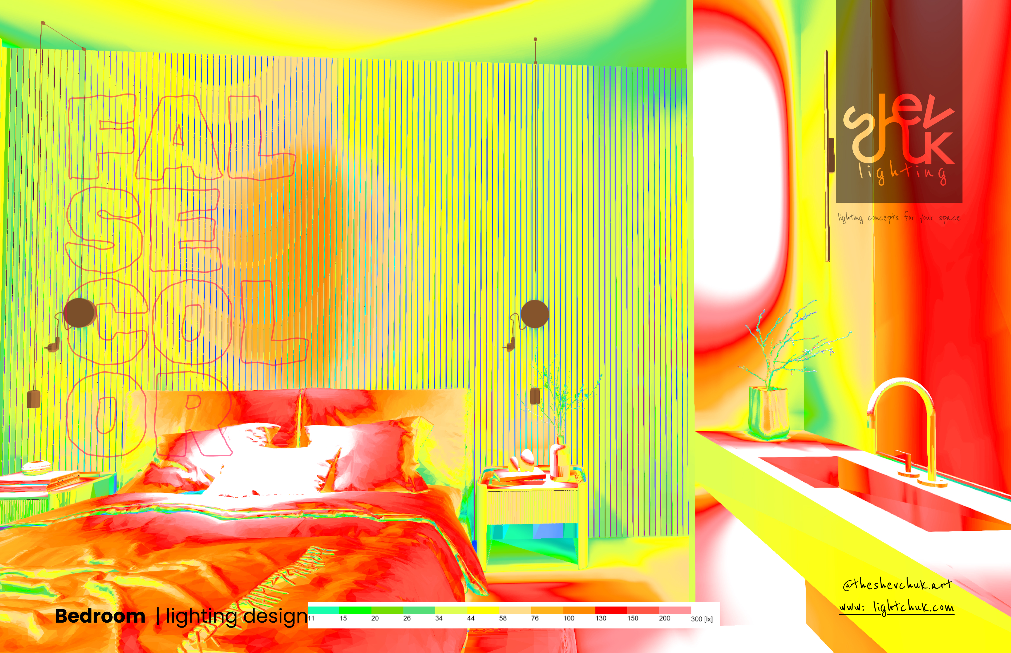 BEDROOM LIGHTING DESIGN | Dialux Evo-9