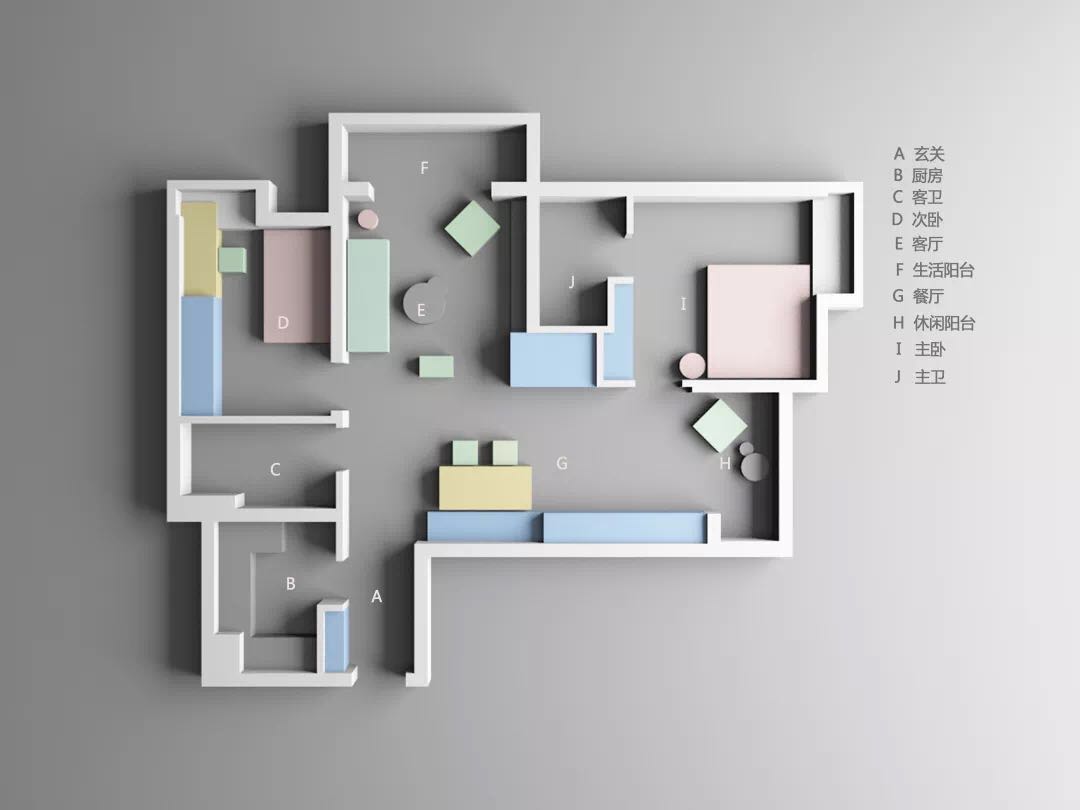 全南向三居室改造 | 通透阳光的禅意家居-11