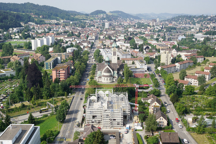 瑞士圣加仑自然历史博物馆 以石材为主的现代地标建筑-2