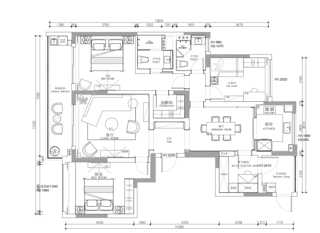 陌上新作 | 不砸不拆，154㎡融创·宜和园精装房改造-99