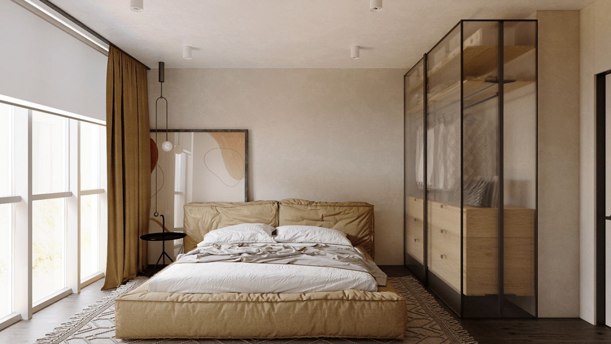 乌克兰70㎡ 浅色系空间设计 温柔极了！-13