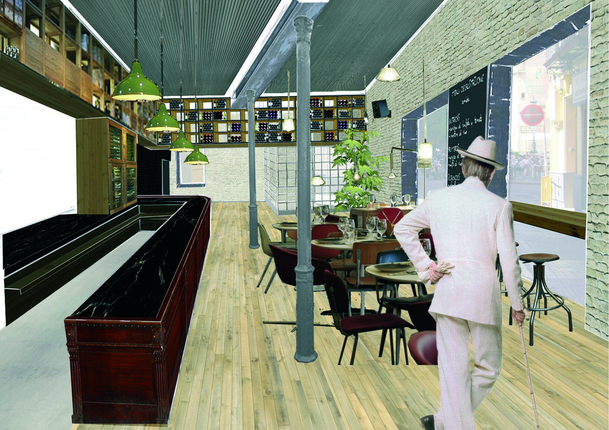 西班牙塞维利亚葡萄酒主题餐厅-30