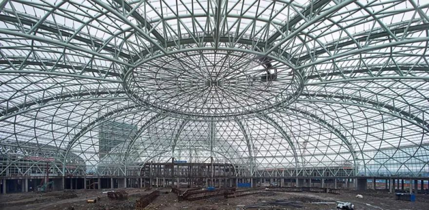 绍兴金沙•东方山水休闲中心 | 巨型钢桁架组合弦支网壳结构之美-127