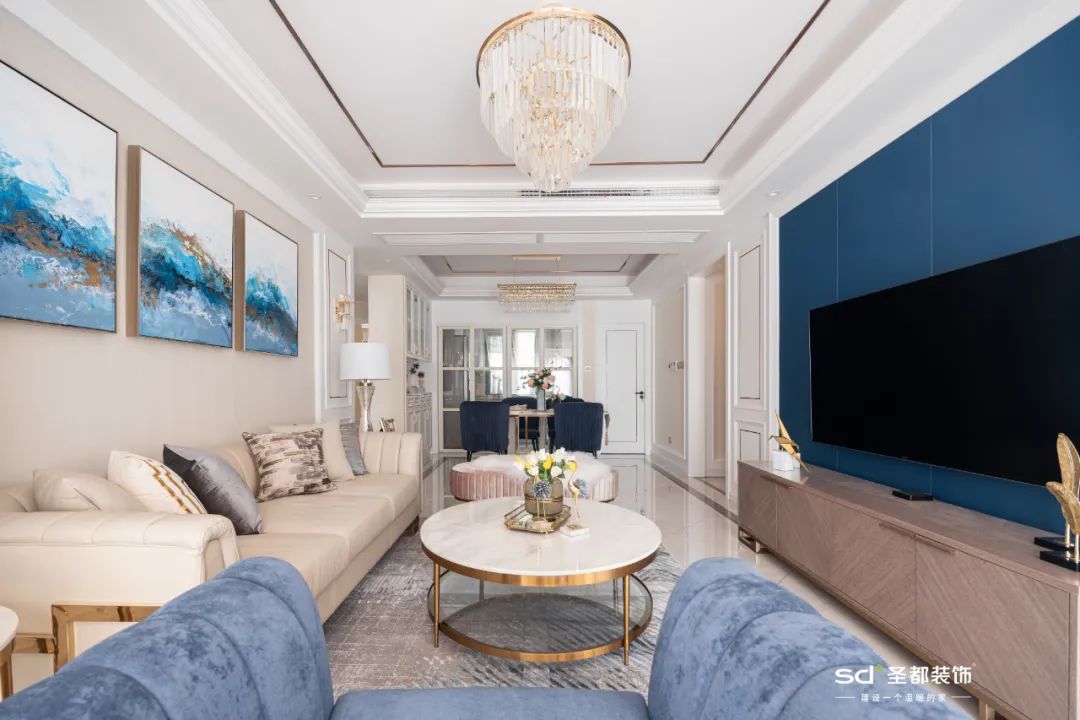 210㎡美式轻奢婚房,父母审美逆袭,犹如艺术馆-34