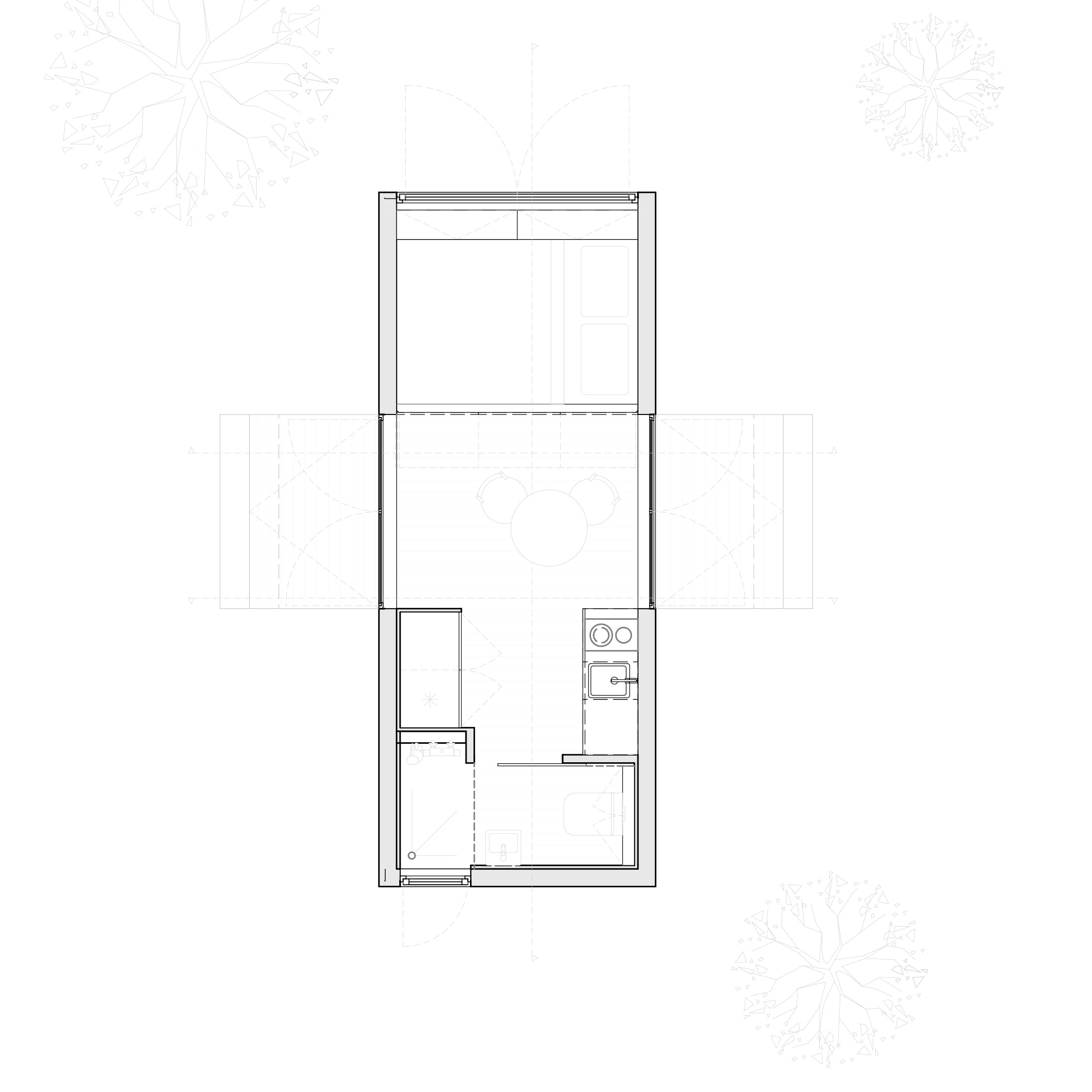 Container Cabin - Interior design-2