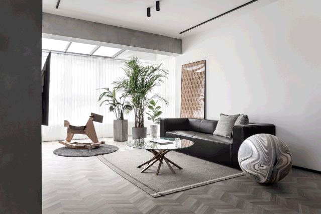 军人夫妻的硬朗现代轻工业风之家-0