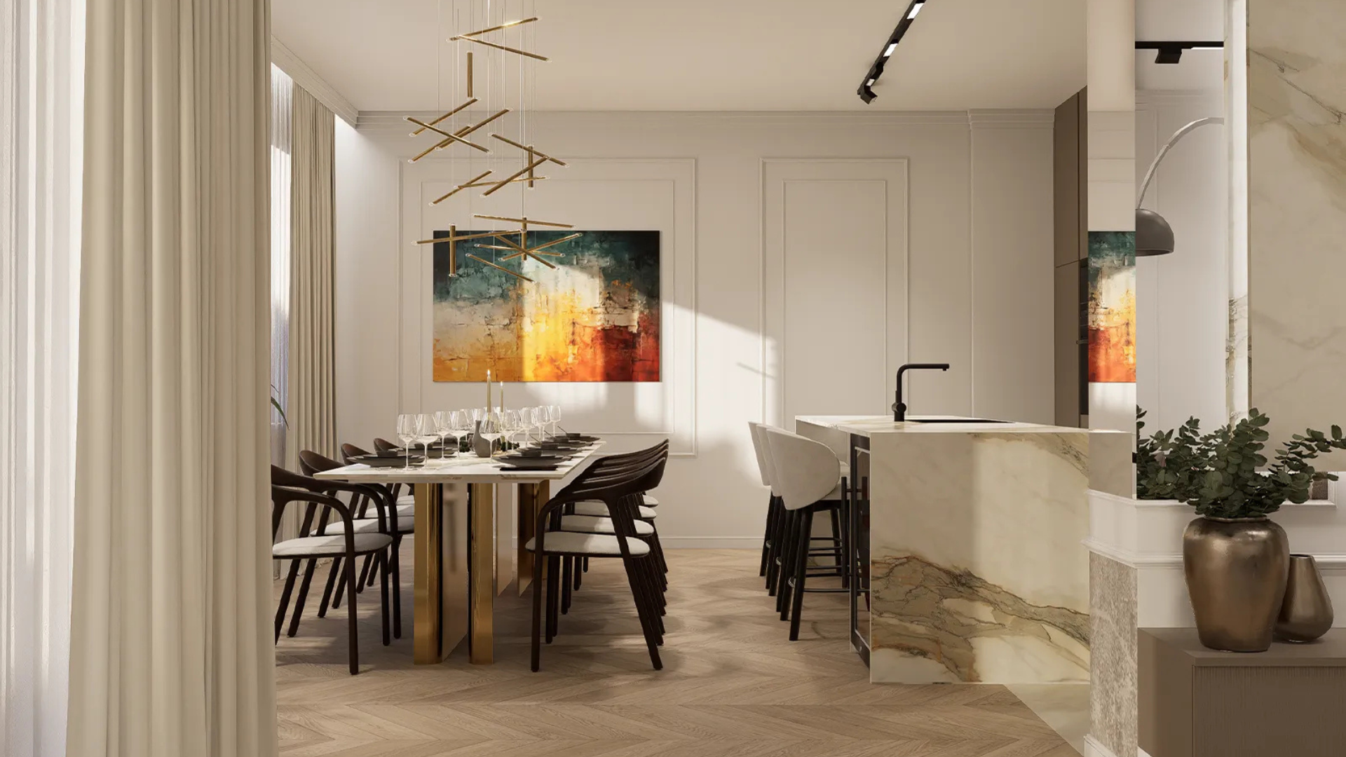 1938年法式风格公寓室内翻新设计丨克罗地亚萨格勒布丨M1st Design-9