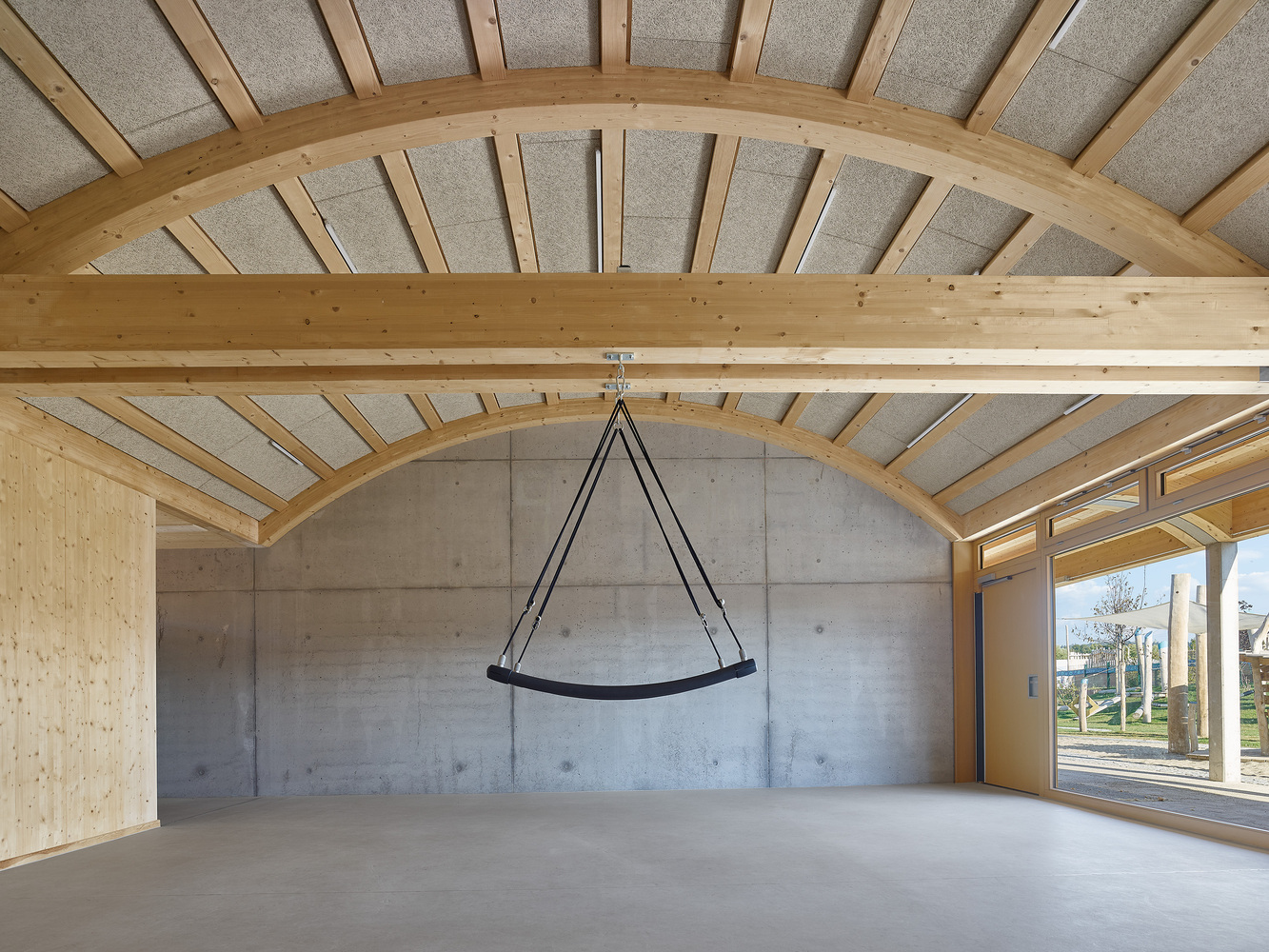 德国公共公园内的木结构幼儿园与博物馆-19