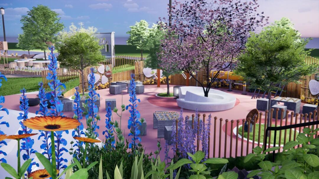 不织布也能做景观毕设？历史故事/民间习俗+田野的植物色彩相结合！以“杏花节”为主题设计的全龄友好活动公园-77
